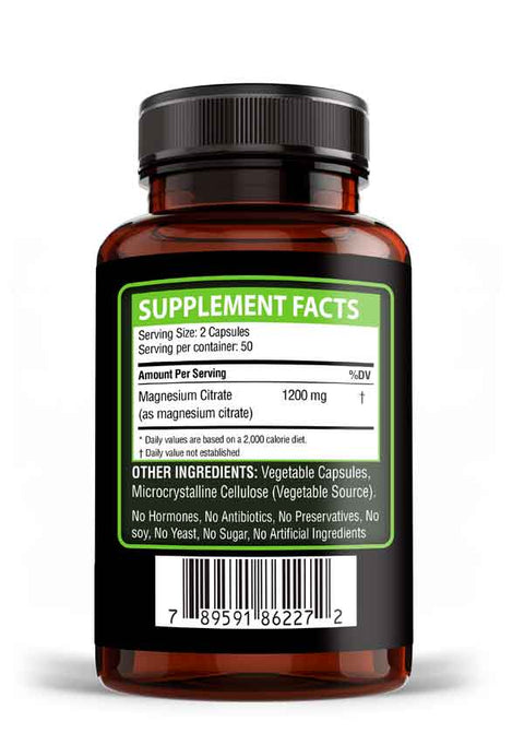 Magnesium Citrate Supplement (100 capsules)