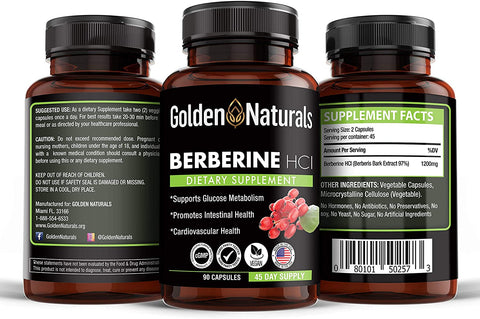 Berberine HCL Vitamins (90 capsules) image 2