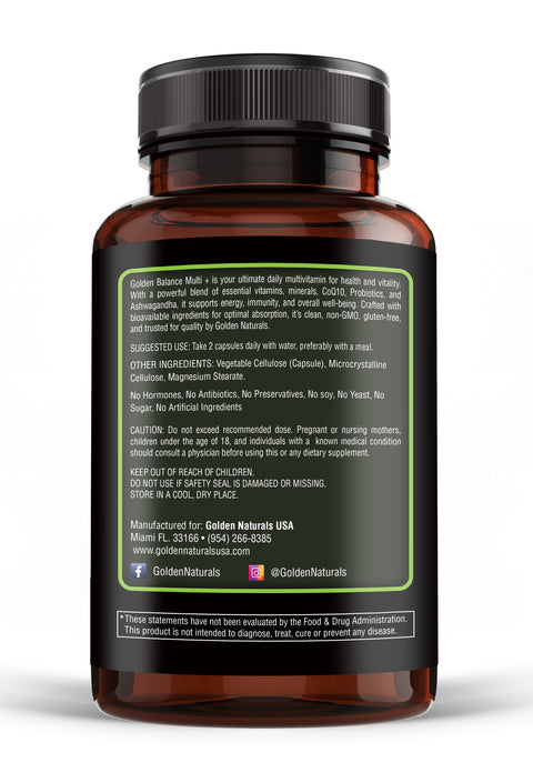 Golden Balance Multi+ Formula (90 capsules) Golden Naturals