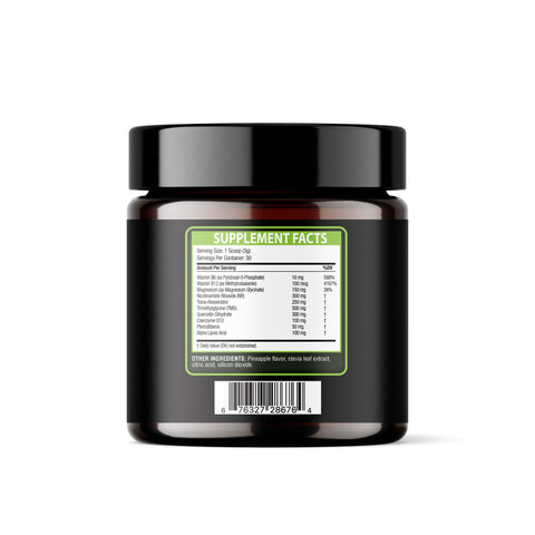 Super NAD+ Vital Boost Powder — Pineapple (90 g) Golden Naturals